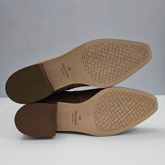 NEW Cole Haan Naia Ankle Bootie Womens 8 Golden Toffee Suede Western Cowgirl - Picture 12 of 14